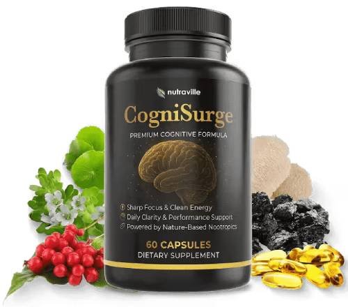 CogniSurge cognitive support formula working to enhance focus and recall